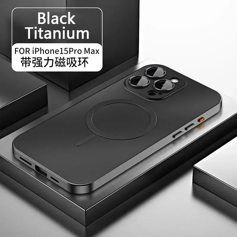 Capa Magnética Magsafe p/ iPhone 13/14/15 Pro Max – Proteção Premium com Vidro Temperado