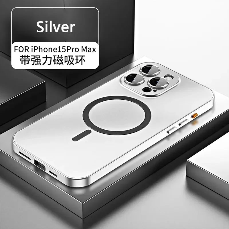 Capa Magnética Magsafe p/ iPhone 13/14/15 Pro Max – Proteção Premium com Vidro Temperado